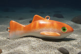 Downrigger Weight, Dredge Fish Weight Orange with eyes