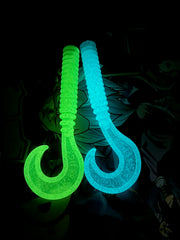 AKBBJIGS Neon Green glow grub tail