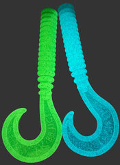 AKBBJIGS Neon Green glow grub tail