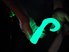 Mega Grub - 12" Tail - Green Opal Glow