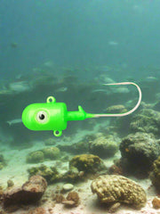 UV Green Chartreuse Bullet Jig With Glow Eyes