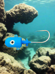 Glow Blue Bullet Jig With Glow Eyes