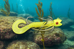 Pacman Jig - Bumblebee great for halibut, lingcod, deep water bottom fish