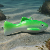 Downrigger Weight , Fish Dredge UV Chartreuse Green with eyes