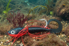 Guppy Jigs with grub tail Lady bug 10 oz