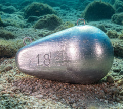 Downrigger weight, 18 lbs, Cannonballl, no paint