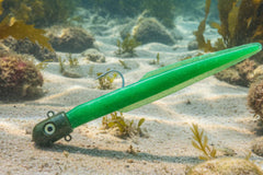 Big Eye Bullet Jig Eel Jig Muddy Green 16 OZ bottom fish jig