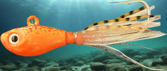 3 OZ AND 6 OZ UV Nova Orange Guppy Jigs