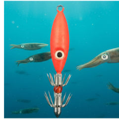 Squid Jig Red Glow deep sea durability