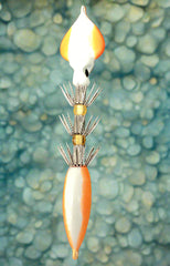 Winged Squid Jig Orange 15 OZ