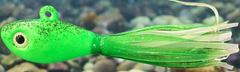 3 OZ AND 6 OZ UV Mean Green Guppy Jig