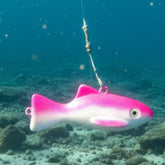 Downrigger Weight, Fish Dredge, UV Pink with eyes