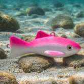 Downrigger Weight, Dredge Fish Weight, UV Pink with eyes