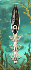 Squid Jig Glow Black/White