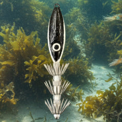 Squid Jig Glow Black/White deep sea durability