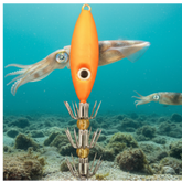 Squid Jig Orange Glow deep sea durability
