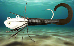 10 Ounce Orca Guppy Jig with grub tail