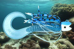 Pacman Jig - Blue Bomber Glow great for halibut, lingcod, deep water bottom fish