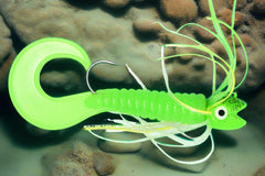 Pacman Jig - Mean Green UV great for halibut, lingcod, rockfish, deep sea durability