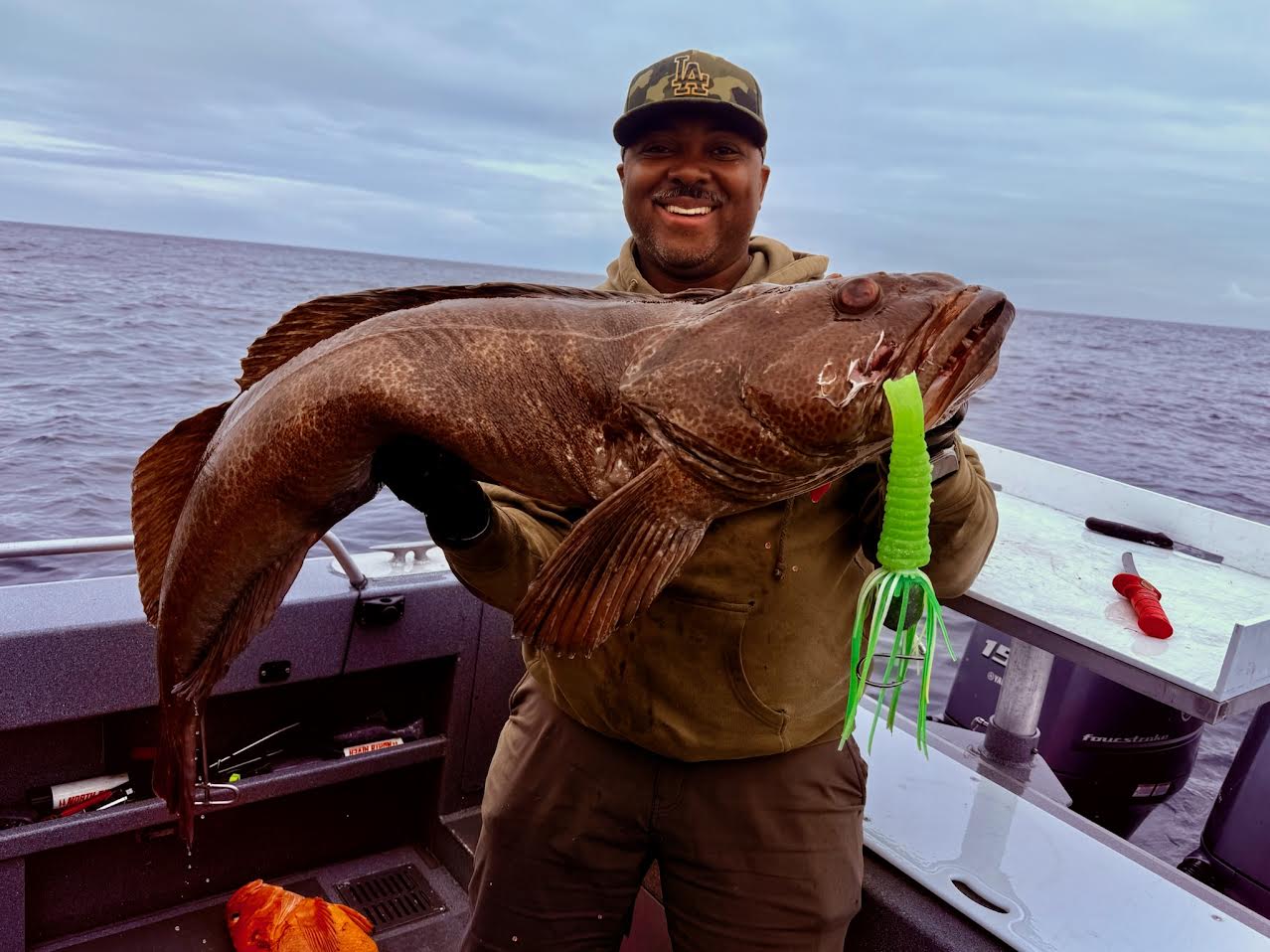 Mega Grub - 12" Tail - Neon Green Glow