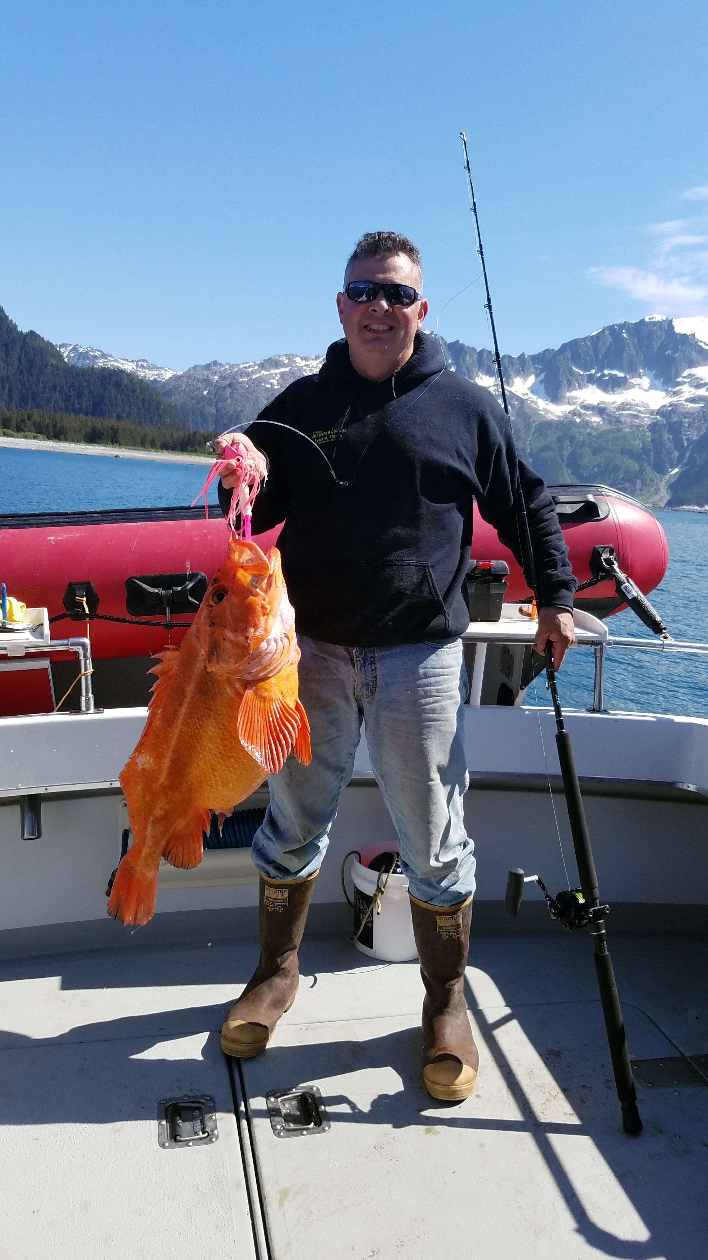 Pacman  Jig - Pink Psycho great for halibut, lingcod, deep water bottom fish