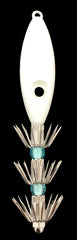 White Glow Blue Squid Jig