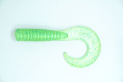 Mega Grub - 12" Tail - Green Opal Glow