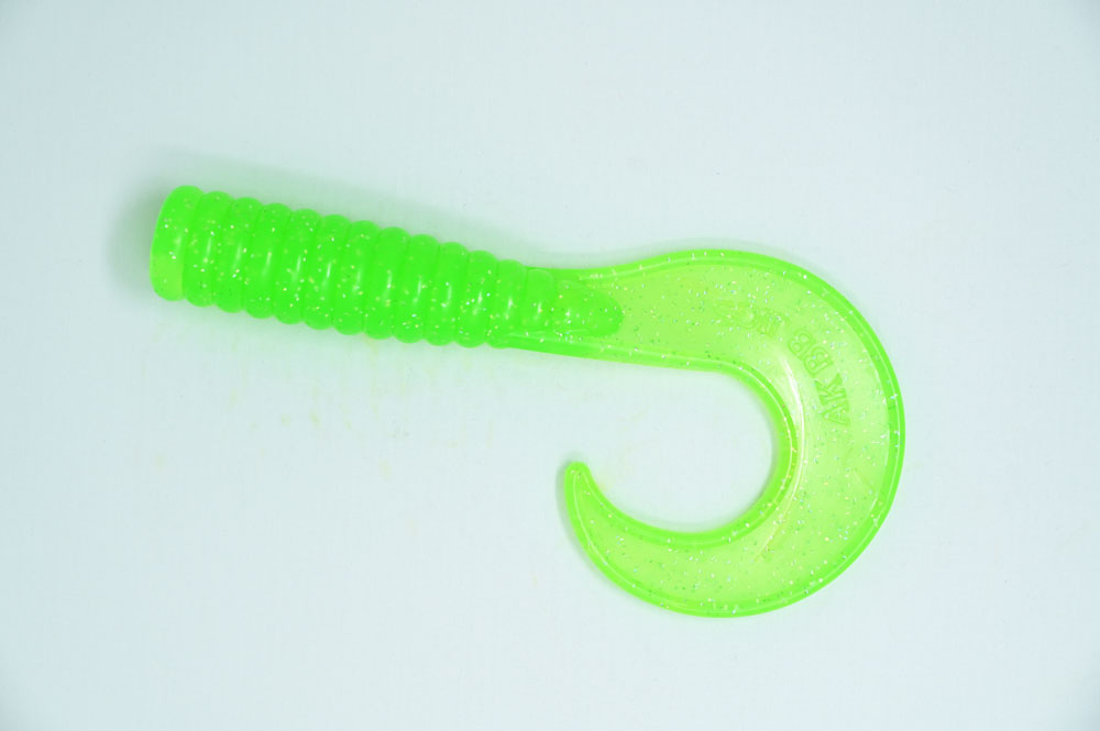 Mega Grub - 12" Tail - Neon Green Glow